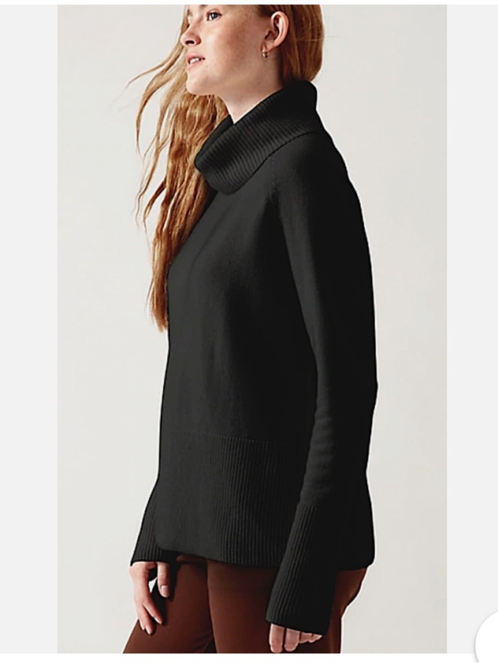 Athleta Alpine Turtleneck Black Sweater